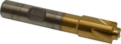 Keo - 1/32" Radius, 7/16" Mill Diam, 4 Flute High Speed Steel Corner Rounding End Mill - Single End, TiN Finish, 1/4" Tip Diam, 2-1/2" OAL, 3/8" Shank Diam - Eagle Tool & Supply