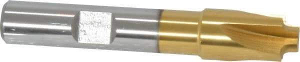 Keo - 1/16" Radius, 7/16" Mill Diam, 4 Flute High Speed Steel Corner Rounding End Mill - Single End, TiN Finish, 1/4" Tip Diam, 2-1/2" OAL, 3/8" Shank Diam - Eagle Tool & Supply