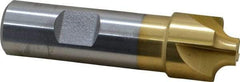 Keo - 3/16" Radius, 7/8" Mill Diam, 4 Flute High Speed Steel Corner Rounding End Mill - Single End, TiN Finish, 3/8" Tip Diam, 3-1/8" OAL, 3/4" Shank Diam - Eagle Tool & Supply