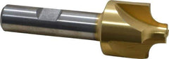 Keo - 1/4" Radius, 1" Mill Diam, 4 Flute High Speed Steel Corner Rounding End Mill - Single End, TiN Finish, 3/8" Tip Diam, 3" OAL, 1/2" Shank Diam - Eagle Tool & Supply