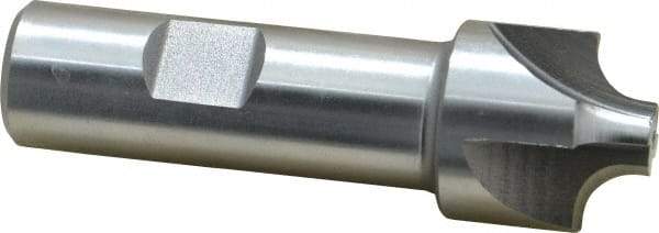 Keo - 1/4" Radius, 1" Mill Diam, 4 Flute High Speed Steel Corner Rounding End Mill - Single End, Uncoated, 3/8" Tip Diam, 3-1/4" OAL, 3/4" Shank Diam - Eagle Tool & Supply