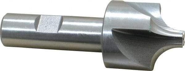 Keo - 1/2" Radius, 1-1/2" Mill Diam, 4 Flute High Speed Steel Corner Rounding End Mill - Single End, Uncoated, 3/8" Tip Diam, 3-7/8" OAL, 3/4" Shank Diam - Eagle Tool & Supply