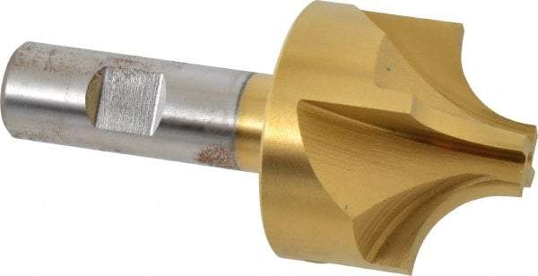 Keo - 5/8" Radius, 1-15/16" Mill Diam, 4 Flute High Speed Steel Corner Rounding End Mill - Single End, TiN Finish, 9/16" Tip Diam, 4" OAL, 3/4" Shank Diam - Eagle Tool & Supply