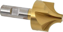 Keo - 5/8" Radius, 1-15/16" Mill Diam, 4 Flute High Speed Steel Corner Rounding End Mill - Single End, TiN Finish, 9/16" Tip Diam, 4" OAL, 3/4" Shank Diam - Eagle Tool & Supply