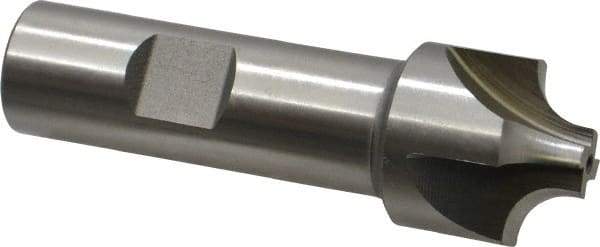 Keo - 7mm Radius, 1" Mill Diam, 4 Flute High Speed Steel Corner Rounding End Mill - Single End, Uncoated, 3-1/4" OAL, 3/4" Shank Diam - Eagle Tool & Supply