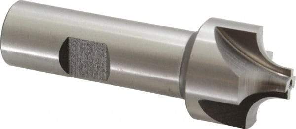 Keo - 8mm Radius, 1-1/8" Mill Diam, 4 Flute High Speed Steel Corner Rounding End Mill - Single End, Uncoated, 3-1/4" OAL, 3/4" Shank Diam - Eagle Tool & Supply