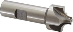 Keo - 8mm Radius, 1-1/8" Mill Diam, 4 Flute High Speed Steel Corner Rounding End Mill - Single End, Uncoated, 3-1/4" OAL, 3/4" Shank Diam - Eagle Tool & Supply