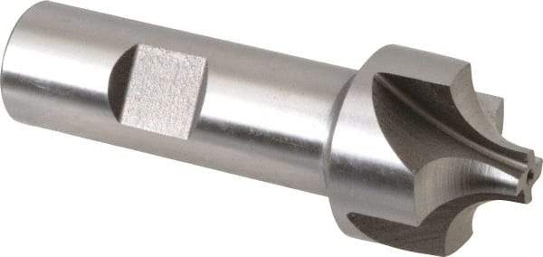 Keo - 9mm Radius, 1-1/8" Mill Diam, 4 Flute High Speed Steel Corner Rounding End Mill - Single End, Uncoated, 3-1/4" OAL, 3/4" Shank Diam - Eagle Tool & Supply