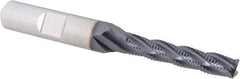 Niagara Cutter - 1/4" Diam, Fine Pitch, 1-1/4" LOC, 4 Flute Cobalt Roughing Square End Mill - TiAlN Finish, 3-1/16" OAL, 3/8" Shank Diam, Single End, Centercutting, 30° Helix - Eagle Tool & Supply