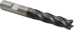Niagara Cutter - 1/2" Diam, Fine Pitch, 2" LOC, 4 Flute Cobalt Roughing Square End Mill - TiAlN Finish, 4" OAL, 1/2" Shank Diam, Single End, Centercutting, 30° Helix - Eagle Tool & Supply