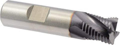 Niagara Cutter - 5/8" Diam, Fine Pitch, 5/8" LOC, 4 Flute, Cobalt Square Roughing End Mill - TiAlN Finish, 2-3/4" OAL, 5/8" Shank Diam, Single End, Centercutting, 30° Helix - Eagle Tool & Supply