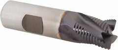 Niagara Cutter - 3/4" Diam, Fine Pitch, 3/4" LOC, 4 Flute Cobalt Roughing Square End Mill - TiAlN Finish, 3" OAL, 3/4" Shank Diam, Single End, Centercutting, 30° Helix - Eagle Tool & Supply