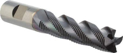 Niagara Cutter - 3/4" Diam, Fine Pitch, 3" LOC, 4 Flute Cobalt Roughing Square End Mill - TiAlN Finish, 5-1/4" OAL, 3/4" Shank Diam, Single End, Centercutting, 30° Helix - Eagle Tool & Supply