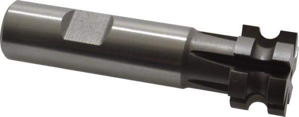 Keo - 1/8" Radius, 1/4" Circle Diam, 1" Cutter Diam, 5/8" Cutting Width, Shank Connection, Concave Radius Cutter - 3/4" Shank Diam, 3-1/2" OAL, High Speed Steel, Uncoated, 6 Teeth, Weldon Flat - Eagle Tool & Supply