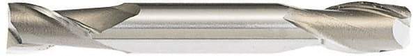 Hertel - 9/16", 1-1/8" LOC, 5/8" Shank Diam, 4-1/2" OAL, 2 Flute, Cobalt Square End Mill - Double End, Uncoated, Spiral Flute, 30° Helix, Centercutting, Right Hand Cut, Right Hand Flute - Eagle Tool & Supply