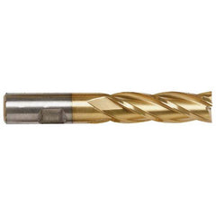Niagara Cutter - 1-1/4", 1-5/8" LOC, 1-1/4" Shank Diam, 4-1/8" OAL, 2 Flute, Cobalt Square End Mill - Eagle Tool & Supply