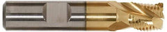 Niagara Cutter - 5/8" Diam, Fine Pitch, 5/8" LOC, 3 Flute Cobalt Roughing Square End Mill - TiCN Finish, 2-7/8" OAL, 5/8" Shank Diam, Single End, Centercutting, 36° Helix - Eagle Tool & Supply