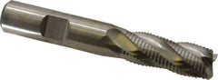 Niagara Cutter - 1/2" Diam, Fine Pitch, 1-1/4" LOC, 4 Flute Cobalt Roughing Square End Mill - Uncoated, 3-1/4" OAL, 1/2" Shank Diam, Single End, Centercutting, 30° Helix - Eagle Tool & Supply