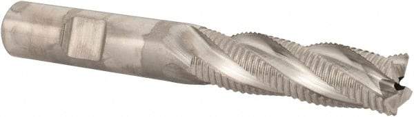 Niagara Cutter - 1/2" Diam, Fine Pitch, 1-5/8" LOC, 4 Flute Cobalt Roughing Square End Mill - Uncoated, 3-5/8" OAL, 1/2" Shank Diam, Single End, 30° Helix - Eagle Tool & Supply