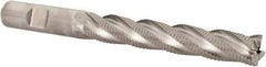 Niagara Cutter - 1/2" Diam, Fine Pitch, 3" LOC, 4 Flute Cobalt Roughing Square End Mill - Uncoated, 5" OAL, 1/2" Shank Diam, Single End, 30° Helix - Eagle Tool & Supply