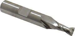 Niagara Cutter - 1/4", 1/2" LOC, 3/8" Shank Diam, 2-5/16" OAL, 2 Flute, Cobalt Square End Mill - Single End, Uncoated, Spiral Flute, 30° Helix, Centercutting, Right Hand Cut, Right Hand Flute, Series SP205 - Eagle Tool & Supply