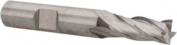 Niagara Cutter - 5/16", 3/4" LOC, 3/8" Shank Diam, 2-1/2" OAL, 4 Flute, Cobalt Square End Mill - Single End, Uncoated, Spiral Flute, 30° Helix, Centercutting, Right Hand Cut, Right Hand Flute, Series SPC408 - Eagle Tool & Supply