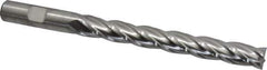 Niagara Cutter - 1/2", 4" LOC, 1/2" Shank Diam, 6" OAL, 4 Flute, Cobalt Square End Mill - Single End, Uncoated, Spiral Flute, 30° Helix, Centercutting, Right Hand Cut, Right Hand Flute, Series SPC408 - Eagle Tool & Supply