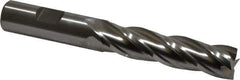 Niagara Cutter - 5/8", 2-1/2" LOC, 5/8" Shank Diam, 4-5/8" OAL, 4 Flute, Cobalt Square End Mill - Single End, Uncoated, Spiral Flute, 30° Helix, Centercutting, Right Hand Cut, Right Hand Flute, Series SPC408 - Eagle Tool & Supply