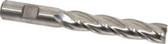 Niagara Cutter - 5/8", 3" LOC, 5/8" Shank Diam, 5-1/8" OAL, 4 Flute, Cobalt Square End Mill - Single End, Uncoated, Spiral Flute, 30° Helix, Centercutting, Right Hand Cut, Right Hand Flute, Series SPC408 - Eagle Tool & Supply