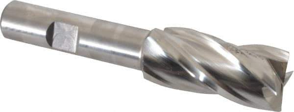 Niagara Cutter - 3/4", 1-5/8" LOC, 1/2" Shank Diam, 3-5/8" OAL, 4 Flute, Cobalt Square End Mill - Single End, Uncoated, Spiral Flute, 30° Helix, Centercutting, Right Hand Cut, Right Hand Flute, Series SPC408 - Eagle Tool & Supply