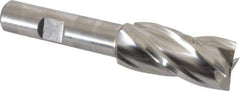 Niagara Cutter - 3/4", 1-5/8" LOC, 1/2" Shank Diam, 3-5/8" OAL, 4 Flute, Cobalt Square End Mill - Single End, Uncoated, Spiral Flute, 30° Helix, Centercutting, Right Hand Cut, Right Hand Flute, Series SPC408 - Eagle Tool & Supply