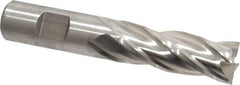 Niagara Cutter - 3/4", 2" LOC, 3/4" Shank Diam, 4-1/4" OAL, 4 Flute, Cobalt Square End Mill - Single End, Uncoated, Spiral Flute, 30° Helix, Centercutting, Right Hand Cut, Right Hand Flute, Series SPC408 - Eagle Tool & Supply