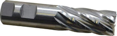 Niagara Cutter - 1", 2" LOC, 1" Shank Diam, 4-1/2" OAL, 6 Flute, Cobalt Square End Mill - Single End, Uncoated, Spiral Flute, 30° Helix, Centercutting, Right Hand Cut, Right Hand Flute, Series SPC408 - Eagle Tool & Supply