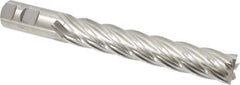 Niagara Cutter - 1", 6" LOC, 1" Shank Diam, 8-1/2" OAL, 6 Flute, Cobalt Square End Mill - Single End, Uncoated, Spiral Flute, 30° Helix, Centercutting, Right Hand Cut, Right Hand Flute, Series SPC408 - Eagle Tool & Supply