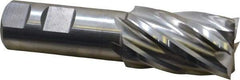 Niagara Cutter - 1-1/4", 2" LOC, 1" Shank Diam, 4-1/2" OAL, 6 Flute, Cobalt Square End Mill - Single End, Uncoated, Spiral Flute, 30° Helix, Centercutting, Right Hand Cut, Right Hand Flute, Series SPC408 - Eagle Tool & Supply