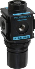 Wilkerson - 1/2 NPT Port, Zinc Common-P1 Regulator - 3 to 60 psi Range, 300 Max psi Supply Pressure, 1/4" Gauge Port Thread, 2.36" Wide x 5.4" High - Eagle Tool & Supply