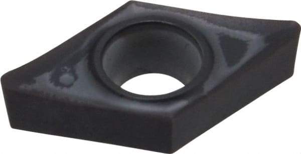 Kennametal - DCGT32.52 HP Grade KC5010 Carbide Turning Insert - TiAlN Finish, 55° Diamond, 3/8" Inscr Circle, 5/32" Thick, 1/32" Corner Radius - Eagle Tool & Supply