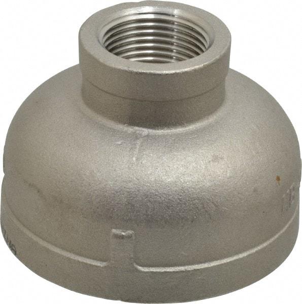 Merit Brass - 2 x 3/4" Grade 304 Stainless Steel Pipe Reducer Coupling - FNPT x FNPT End Connections, 150 psi - Eagle Tool & Supply