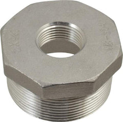 Merit Brass - 2 x 3/4" Grade 304 Stainless Steel Pipe Hex Bushing - MNPT x FNPT End Connections, 150 psi - Eagle Tool & Supply