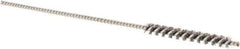 Brush Research Mfg. - 1/8" Diam Helical Stainless Steel Tube Brush - Single Spiral, 0.003" Filament Diam, 1" Brush Length, 3" OAL - Eagle Tool & Supply