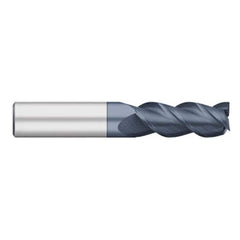 Titan USA - Square End Mills; Mill Diameter (Inch): 1/8 ; Mill Diameter (Decimal Inch): 0.1250 ; Number of Flutes: 3 ; Length of Cut (Inch): 1/2 ; Length of Cut (Decimal Inch): 0.5000 ; Material: Solid Carbide - Exact Industrial Supply