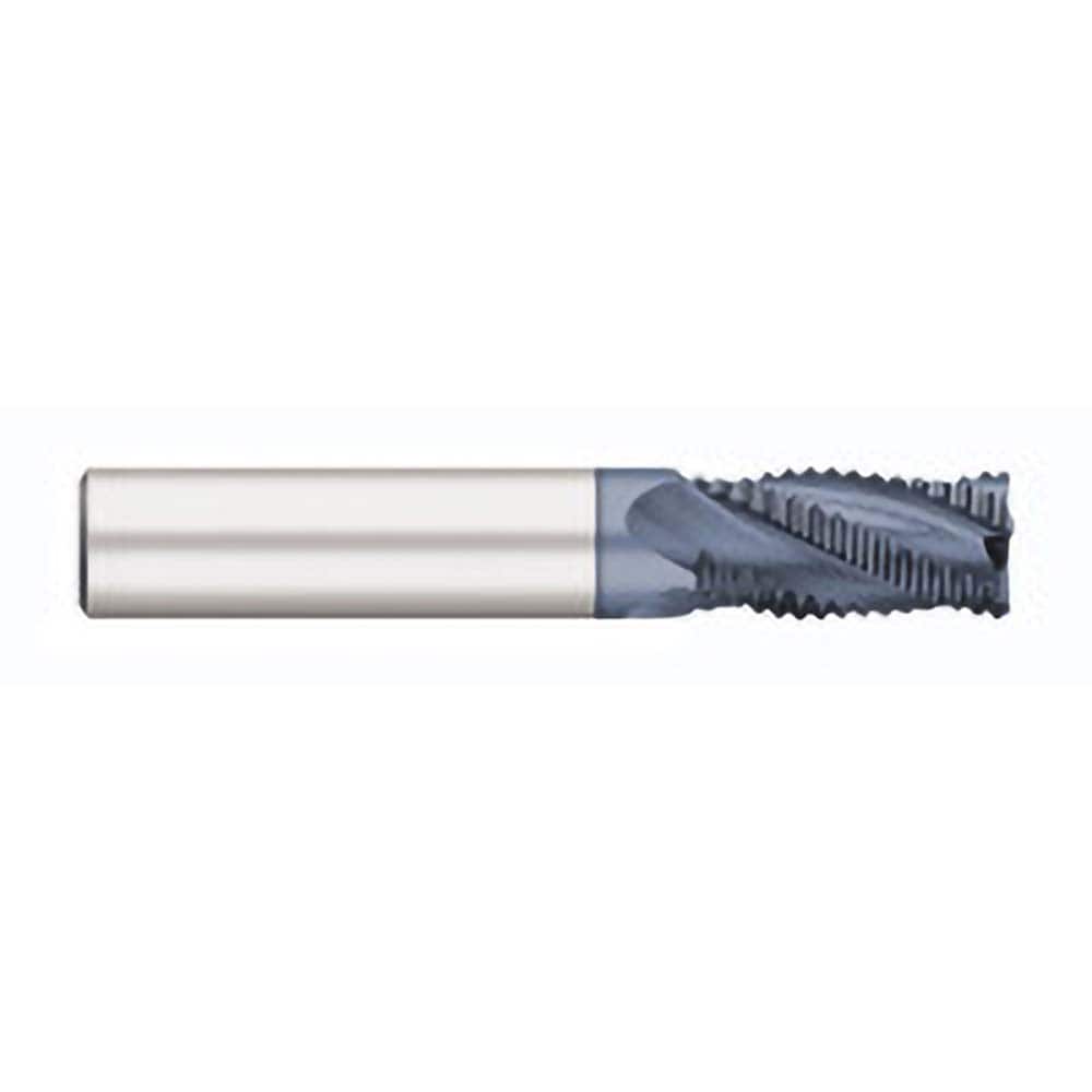 Titan USA - Roughing End Mills; Mill Diameter (Inch): 1/2 ; Mill Diameter (Decimal Inch): 0.5000 ; Number of Flutes: 4 ; Pitch: Fine ; Length of Cut (Inch): 1-1/4 ; Length of Cut (Decimal Inch): 1.2500 - Exact Industrial Supply