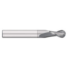 Titan USA - Ball End Mills; Mill Diameter (Inch): 3/4 ; Mill Diameter (Decimal Inch): 0.7500 ; Number of Flutes: 2 ; Length of Cut (Inch): 2-1/4 ; Length of Cut (Decimal Inch): 2.2500 ; Material: Solid Carbide - Exact Industrial Supply