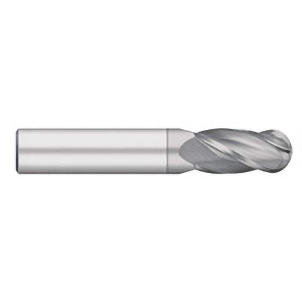 Titan USA - Ball End Mills; Mill Diameter (Inch): 5/8 ; Mill Diameter (Decimal Inch): 0.6250 ; Number of Flutes: 4 ; Length of Cut (Inch): 1-1/4 ; Length of Cut (Decimal Inch): 1.2500 ; Material: Solid Carbide - Exact Industrial Supply