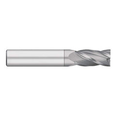 Titan USA - Square End Mills; Mill Diameter (Inch): 1/8 ; Mill Diameter (Decimal Inch): 0.1250 ; Number of Flutes: 4 ; Length of Cut (Inch): 1/2 ; Length of Cut (Decimal Inch): 0.5000 ; Material: Solid Carbide - Exact Industrial Supply