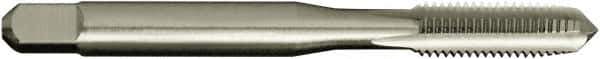 Vermont Tap & Die - 5/8-18 UNF 2/3B 4 Flute Bright Finish High Speed Steel Straight Flute Standard Hand Tap - Plug, Left Hand Thread, 3-13/16" OAL, 1-13/16" Thread Length, H3 Limit, Oversize - Exact Industrial Supply