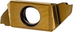Iscar - SCIR22100 P IC1008 Grade, 0.0394" Cutting Width, Carbide Cutoff Insert - Neutral Lead Angle, 0.0032" Cnr Rad, TiAlN/TiN Coated, Single End - Eagle Tool & Supply