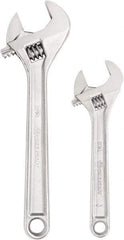 Crescent - 2 Piece, 8" to 12", Adjustable Wrench Set - Inch Measurement Standard, Chrome Finish - Eagle Tool & Supply