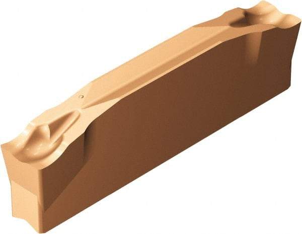 Sandvik Coromant - N123x2J CM 1125 Grade, 0.1969" Cutting Width, Carbide Cutoff Insert - 0° Neutral Lead Angle, 0.0079" Cnr Rad, TiAlN Coated - Eagle Tool & Supply