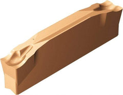 Sandvik Coromant - N123x2J CM 1125 Grade, 0.1969" Cutting Width, Carbide Cutoff Insert - 0° Neutral Lead Angle, 0.0079" Cnr Rad, TiAlN Coated - Eagle Tool & Supply
